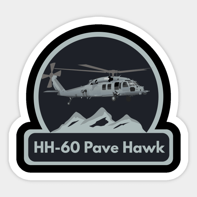 HH-60 Pave Hawk Military Helicopter Sticker by NorseTech